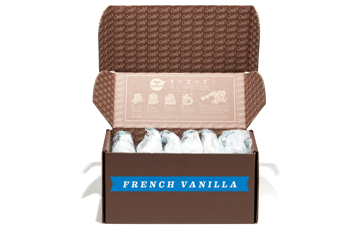 Grady'S Cold Brew Coffee, French Vanilla, Bean Bag Bundle With 24 (2Oz.) Bean Bags