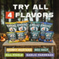 Kindling Protein Pretzels Variety Pack - Sea Salt (1), Dill Pickle (1), Honey Mustard (1), Garlic Parmesan (1) | Protein-Packed