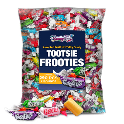 Taffy Candy 2 LB (10 Assorted Mix Flavors) - Rolls Bulk Bag, Individually Wrapped, Fruit Chews, Peanut and Gluten Free, Chewy Ca