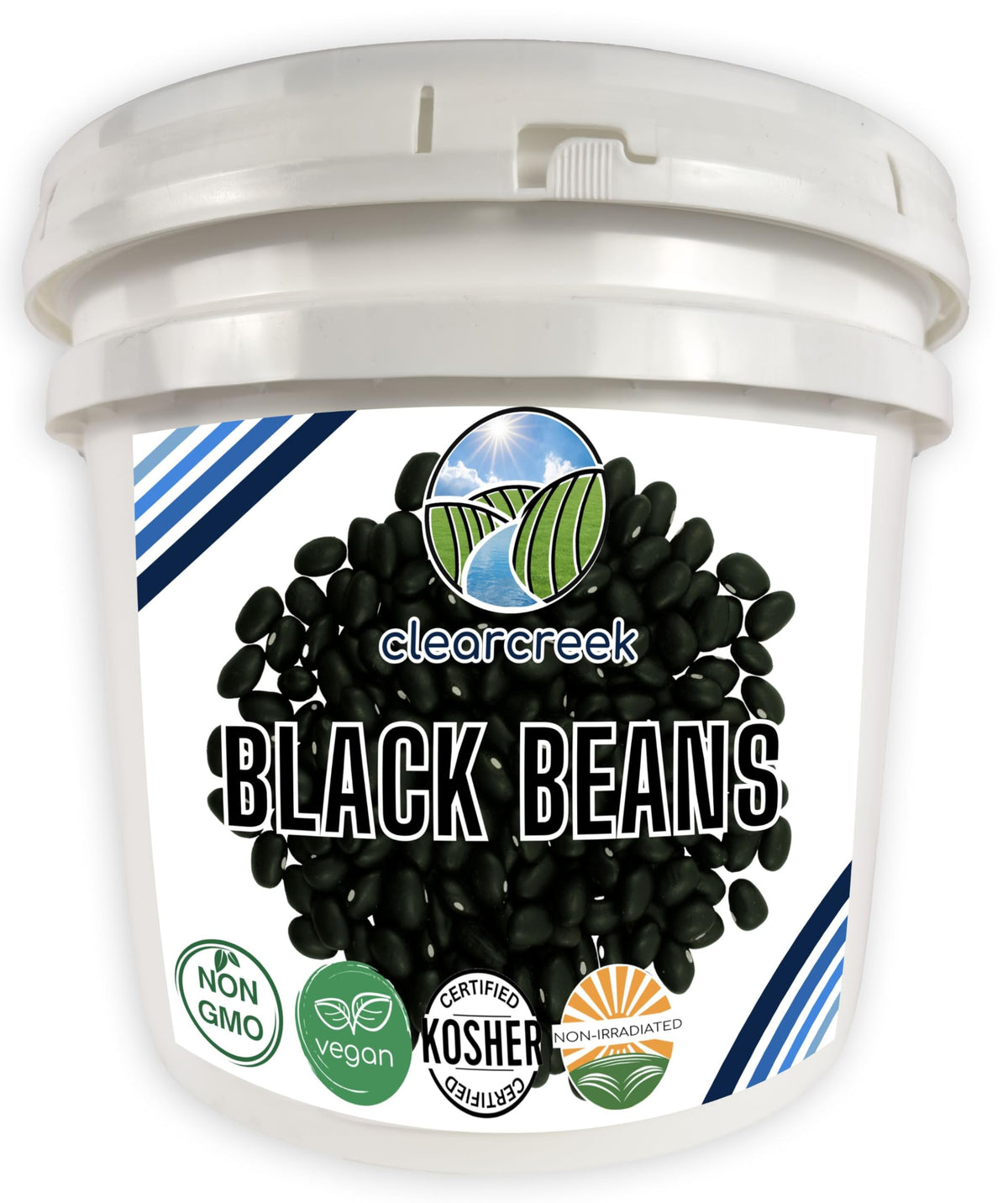 Black Beans | 25 LBS | Emergency Food Storage Bucket | Non-GMO | Vegan | Bulk