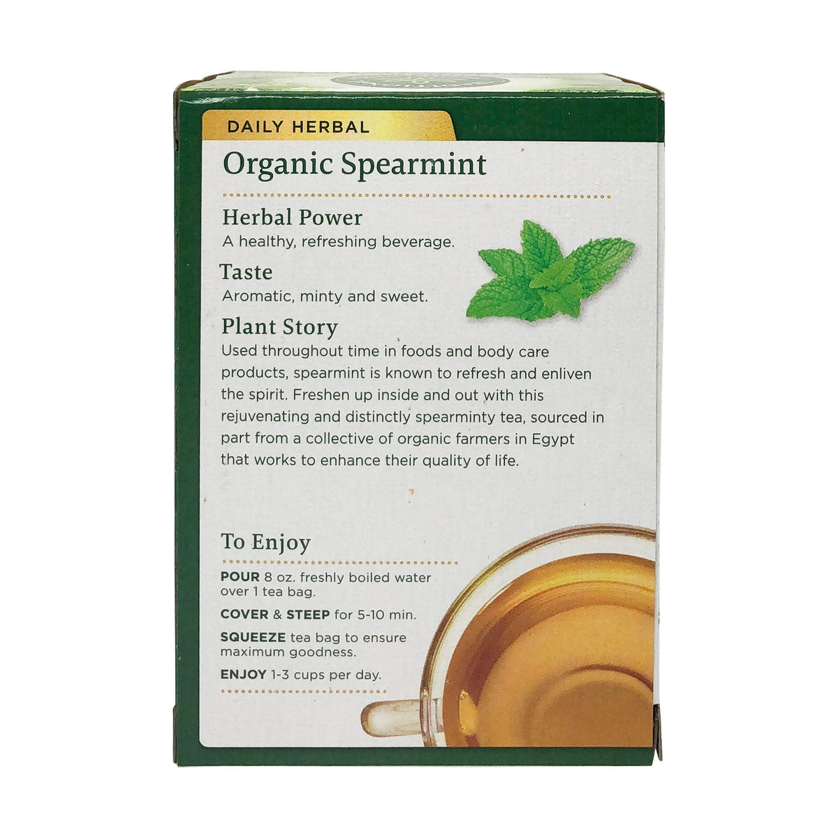 Traditional Medicinals Organic Spearmint herbal tea, Fair Trade Certified, 16 ct