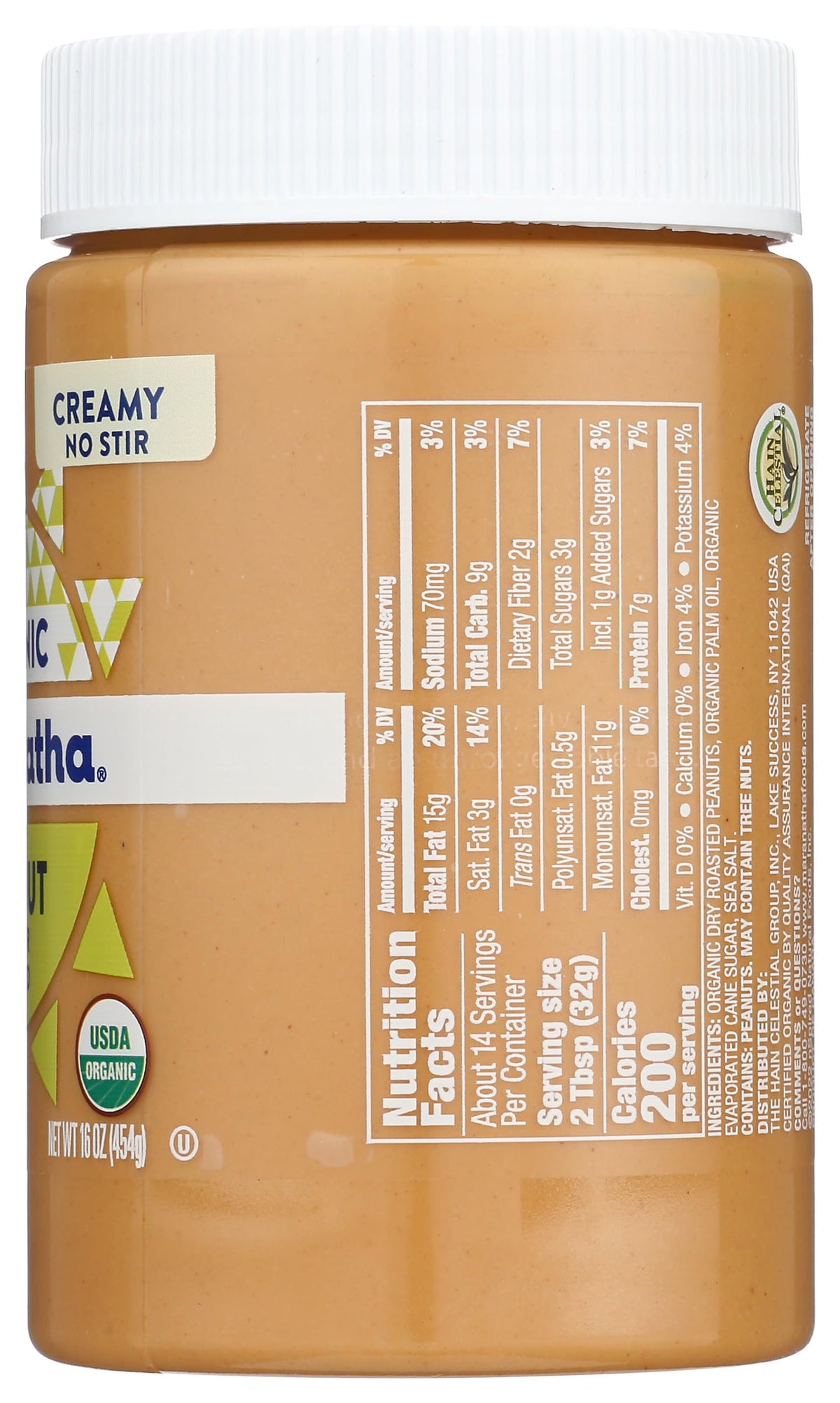 Maranatha Organic Creamy Peanut Butter, No Stir, 16 oz