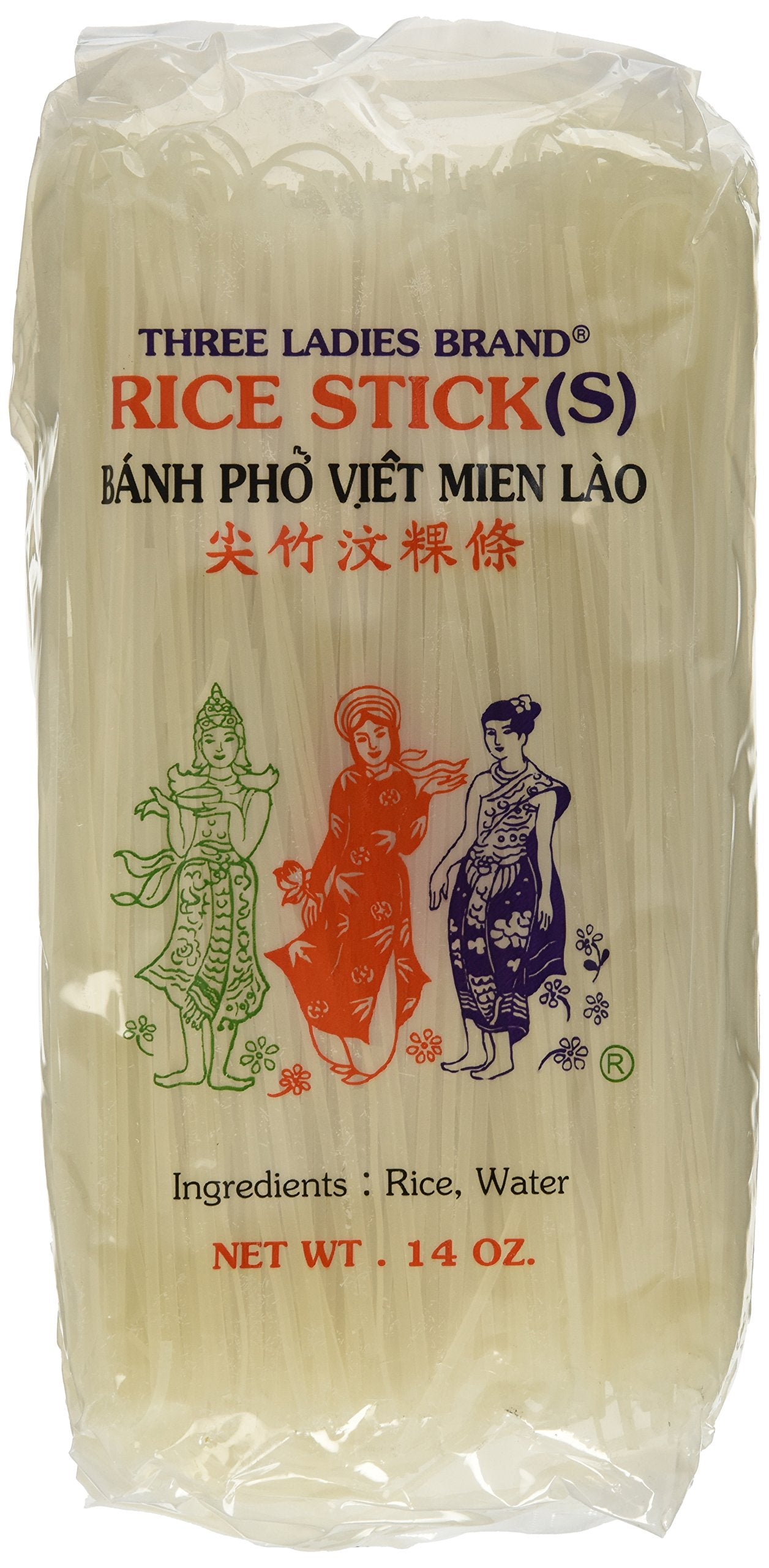 Three Ladies Rice Stick size small (S).14 oz Package (3 Pack)