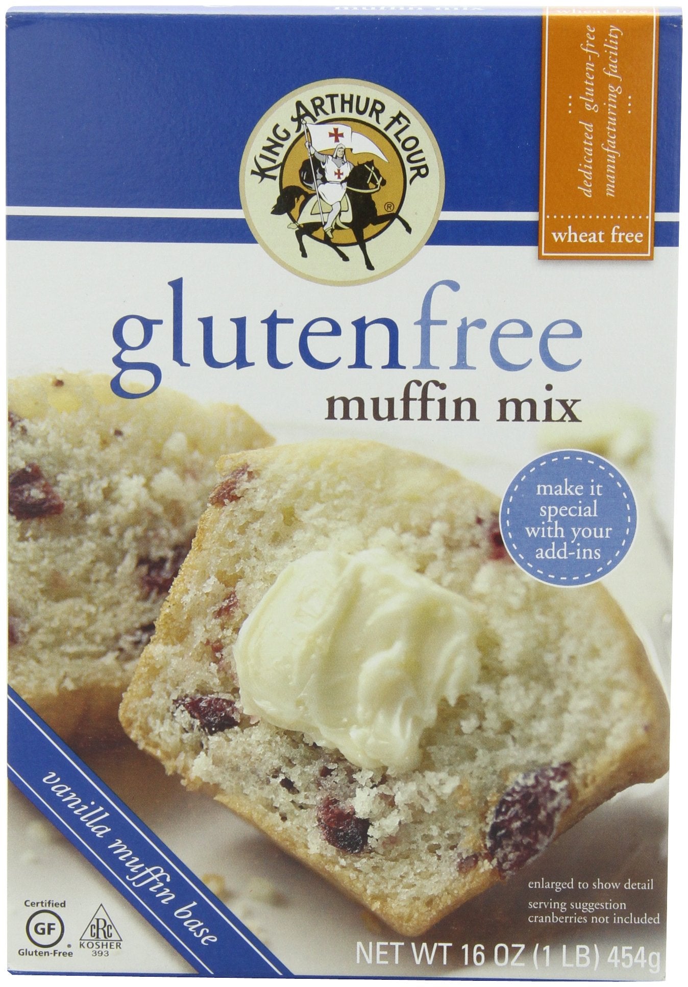 King Arthur Flour Muffin Mix, Gluten Free, 16-Ounce (Pack Of 3)