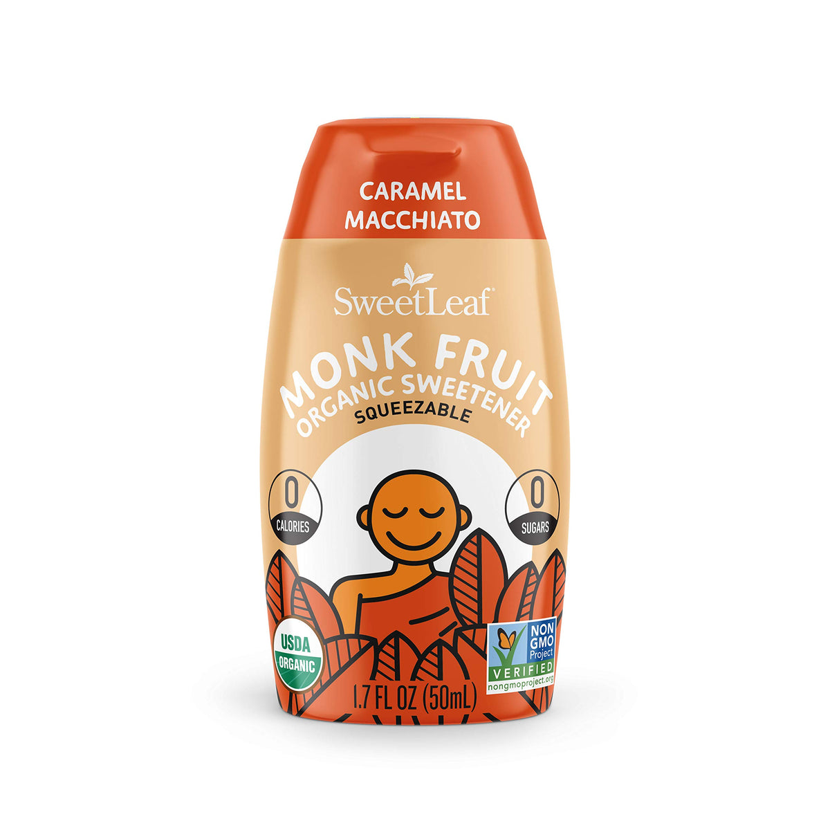 Sweetleaf Caramel Liquid Monk Fruit - Monk Fruit Liquid Sweetener Drops, Organic Monk Fruit Extract, Zero Calorie Sweetener, Sugar Free, Keto Friendly, Erythritol Free - 1.7 Fl Oz