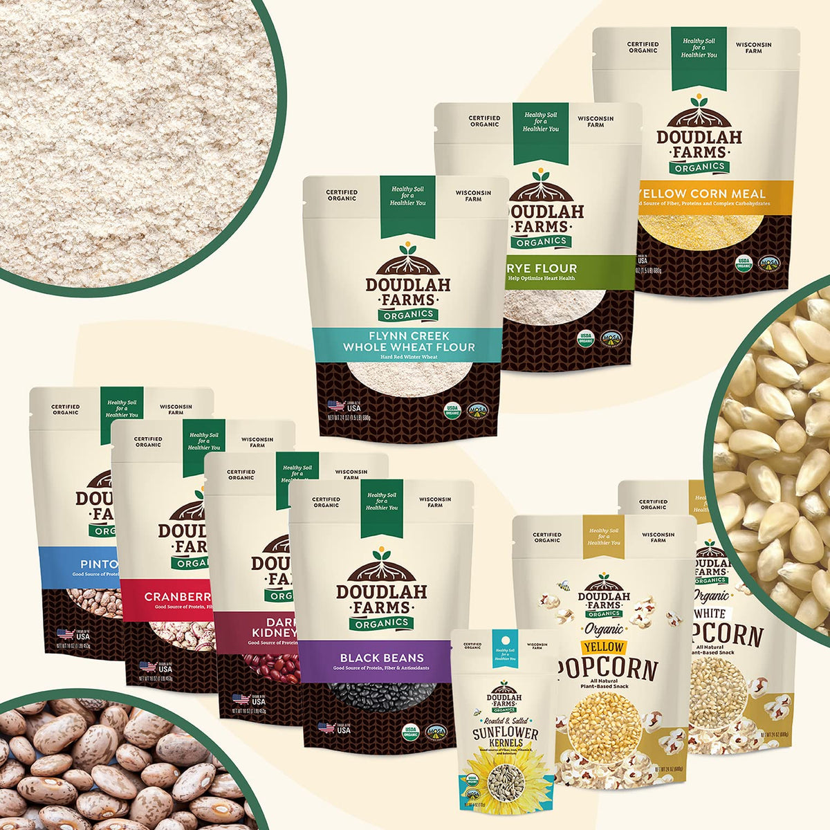 Organic Dried Black Beans 1 lb, Unsalted, Low-Sodium, Non-GMO, Farmed From Regenerative Soil, Tested Clean Certified - Rich in F