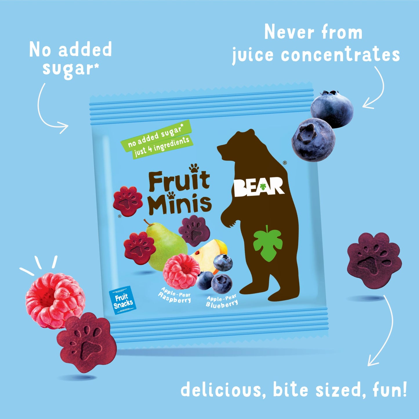 BEAR RSP BLBRY FRT MINI ( 4 X 3.5 OZ   )