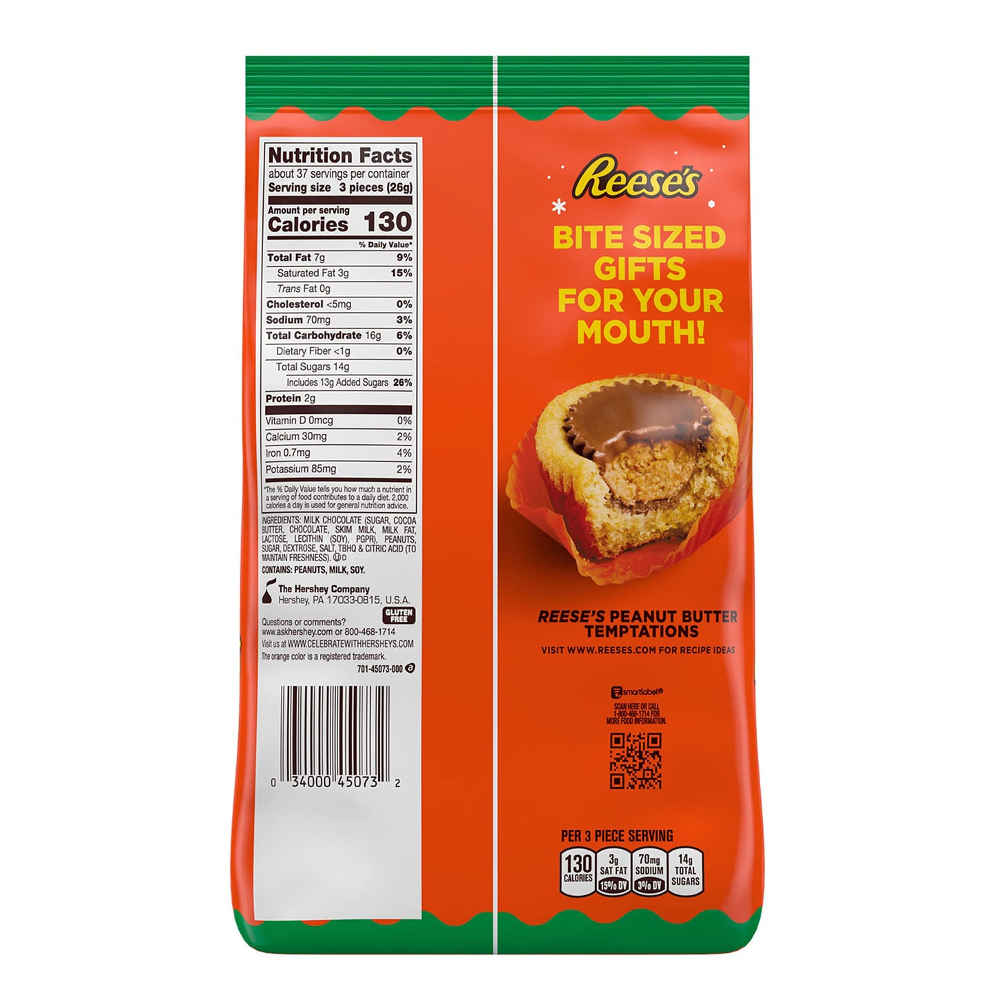 REESES Miniatures Milk Chocolate Peanut Butter Cups, Christmas Candy Bulk Bag, 34.1 oz