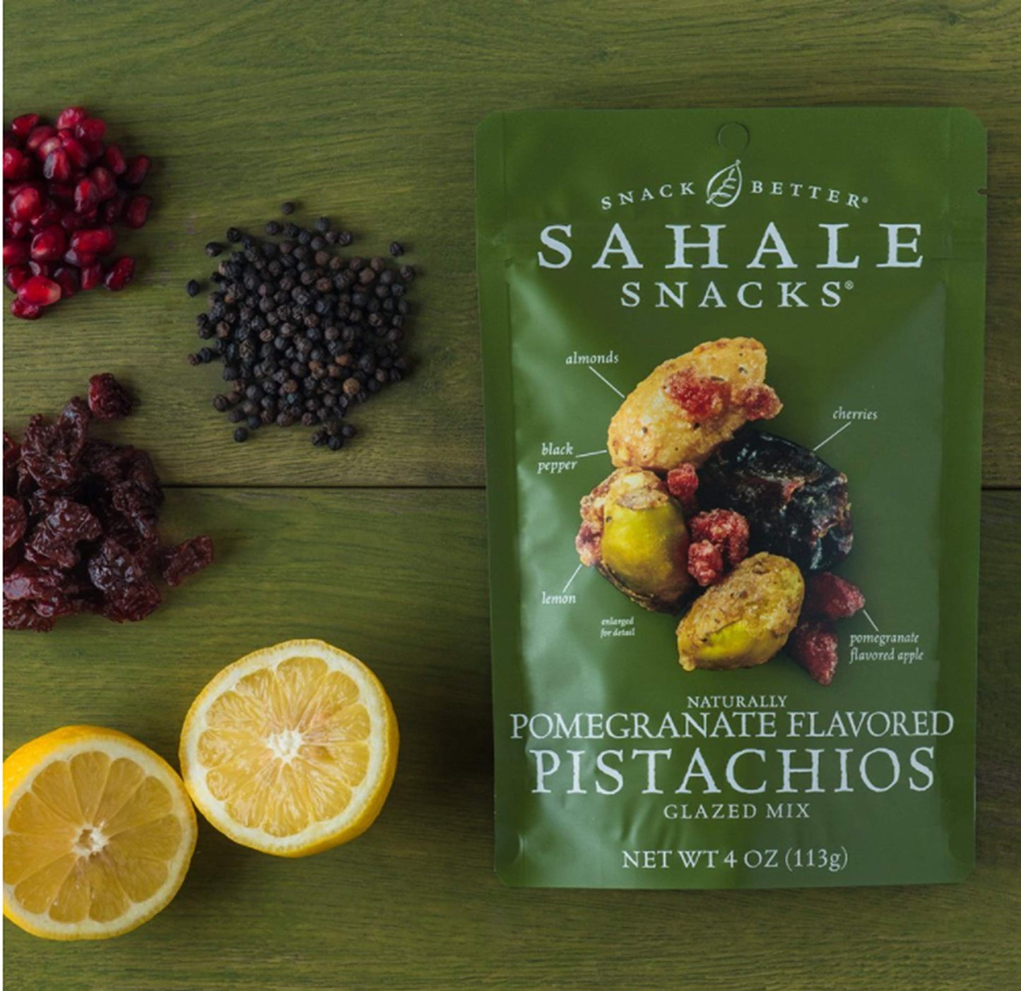 Sahale Snacks Pomegranate Flavored Pistachios Glazed Mix, 4 Oz, Pack of 1