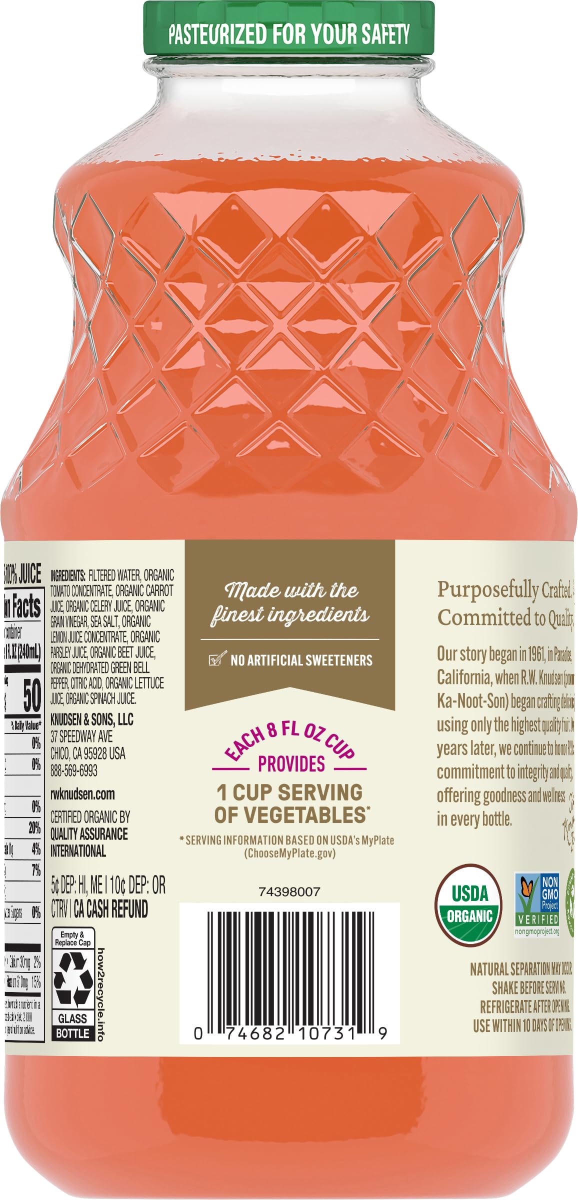RW Knudsen, Organic Very Veggie Juice, 32oz