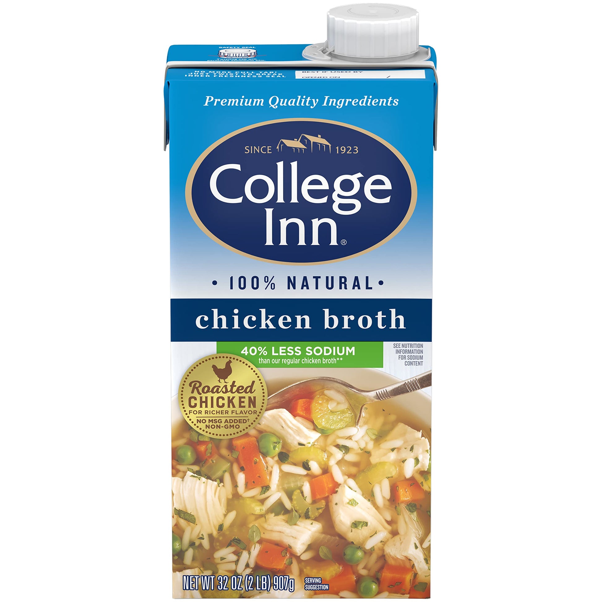 College Inn Light & Fat Free Broth 2 Pound Chicken 32 Ounce