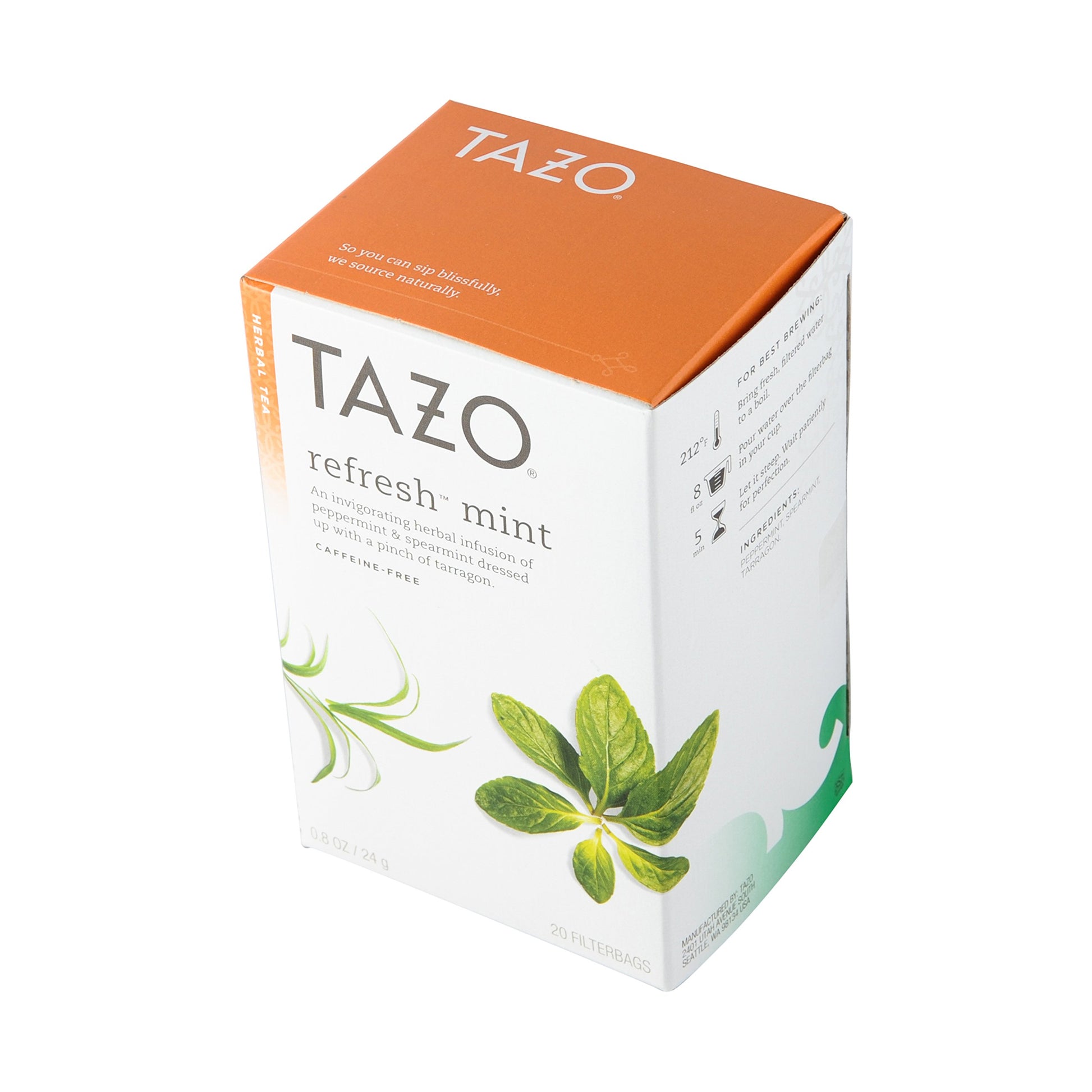 TAZO Herbal Infusion Tea, Caffeine Free, 20-Count Bags, Pack of 6, Model 00021486