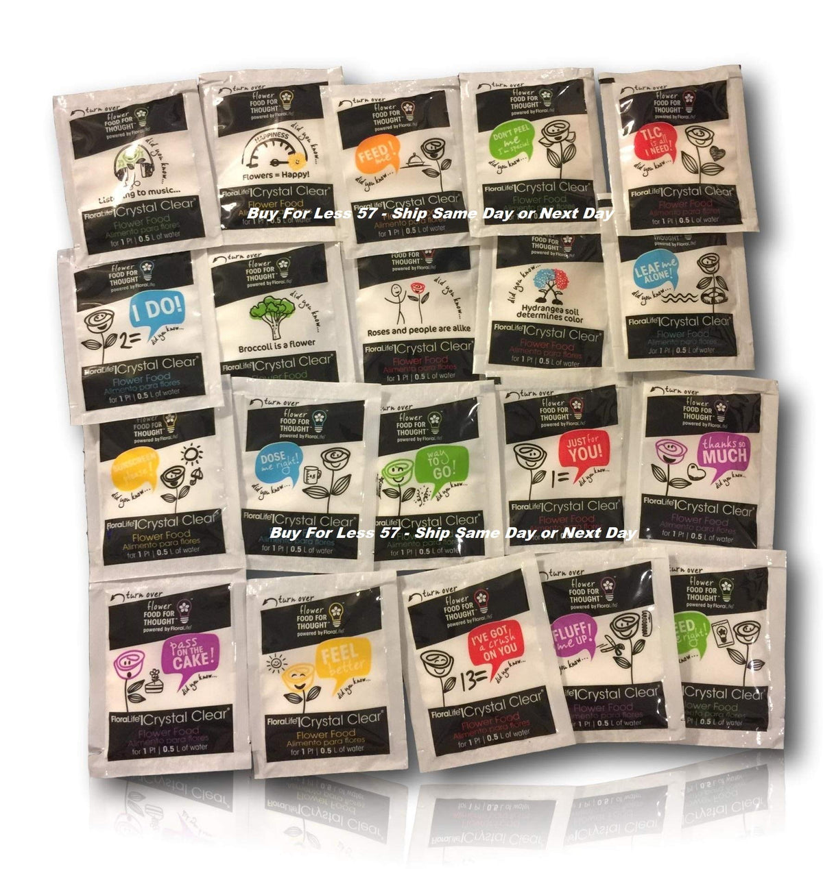 Cut Flower Food Floralife Crystal Clear 20 Powdered Packets