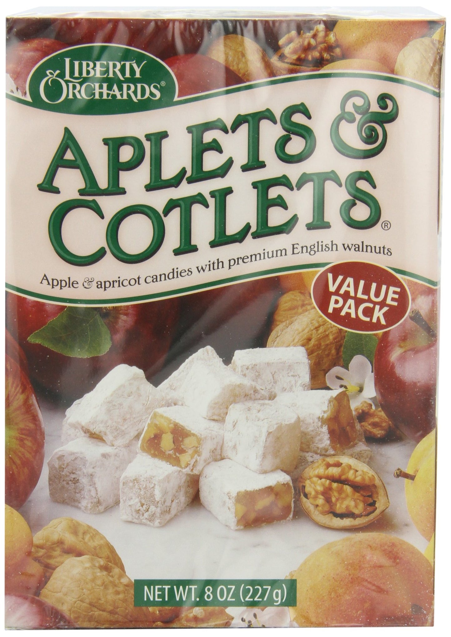 Liberty Orchards Aplets & Cotlets, 8-Ounce Boxes (Pack of 6)
