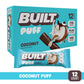 Built Bar, Puff Protein Bars, Coconut Puff, 17G Protein Snacks, On-The-Go Bars, Only 140 Calories, 6G Sugar, Collagen, Gluten Free, 12 Count