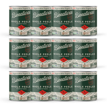 Bionaturae Organic Whole Peeled Tomatoes Canned - Tomatoes Organic, Keto Friendly, Non-GMO, No Added Sugar, No Added Salt, Made 