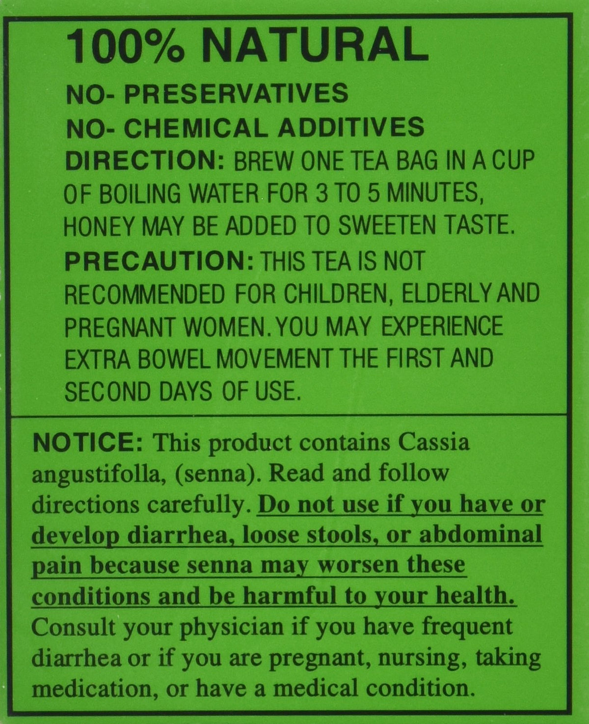 1 Box California Dieters' Drink Extra Strength Tea 1.76 Oz