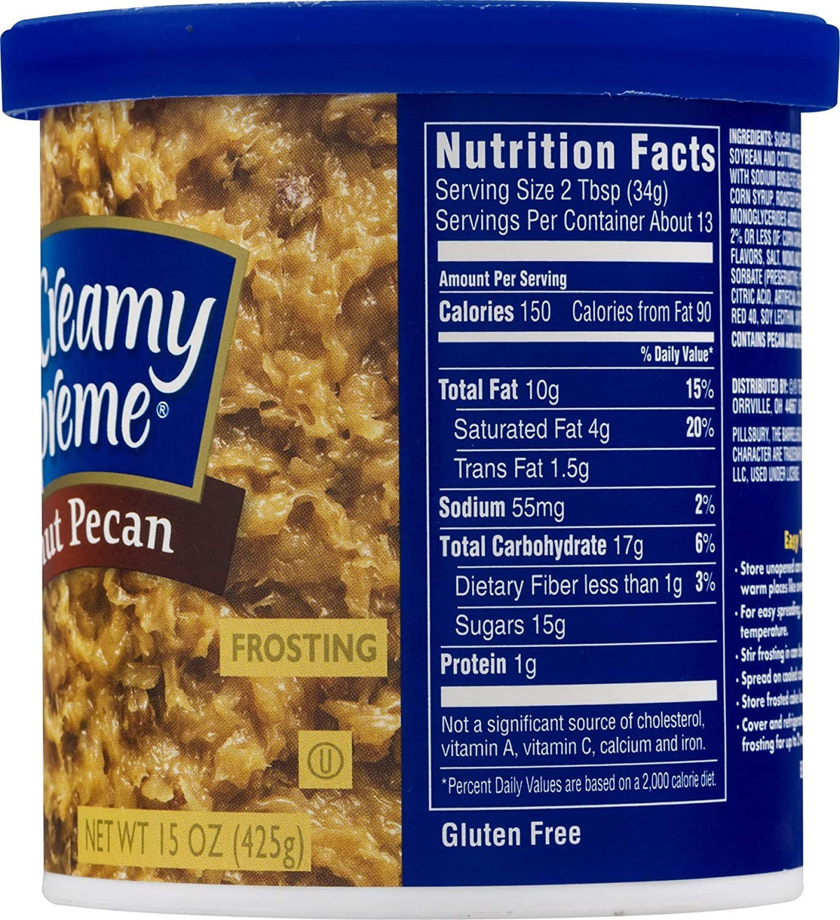 Pillsbury Creamy Supreme Coconut Pecan Frosting 15 oz