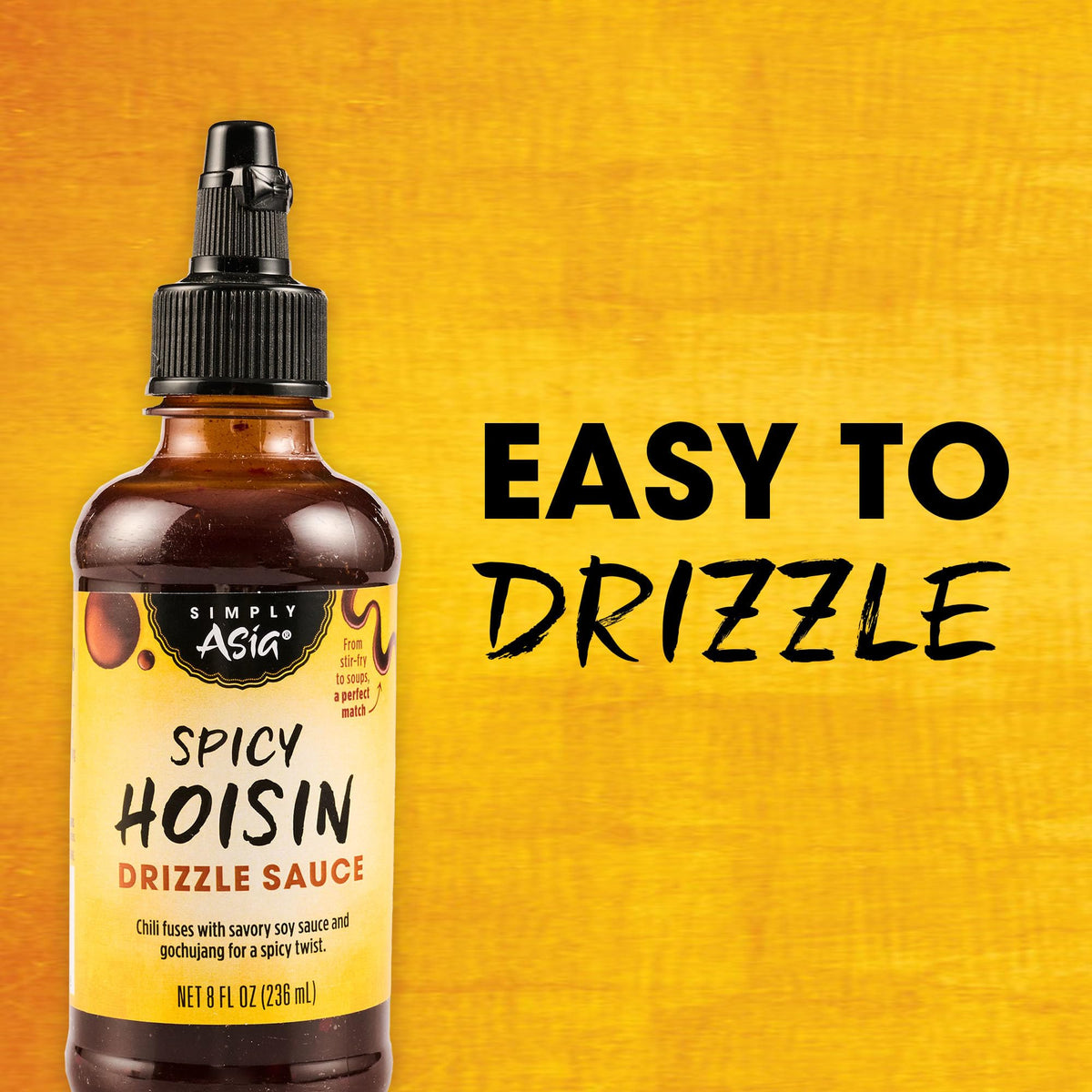 Simply Asia Drizzle Sauce, Spicy Hoisin, Savory, Spicy & Sweet Condiment Sauce For Drizzling On Noodles, Rice Bowls, Stir-Fry, S