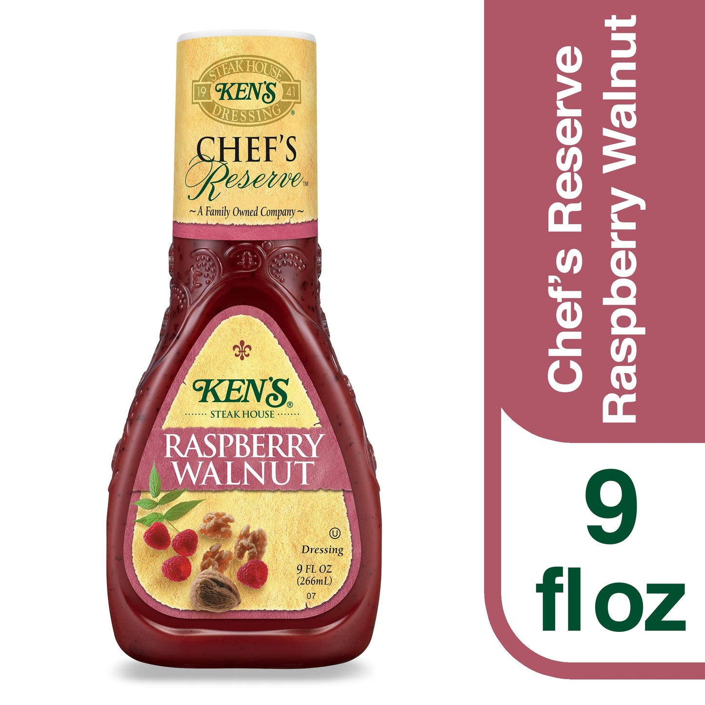 Ken'S Steak House Chef'S Reserve Raspberry Walnut, 9 Ounce (Pack Of 4)