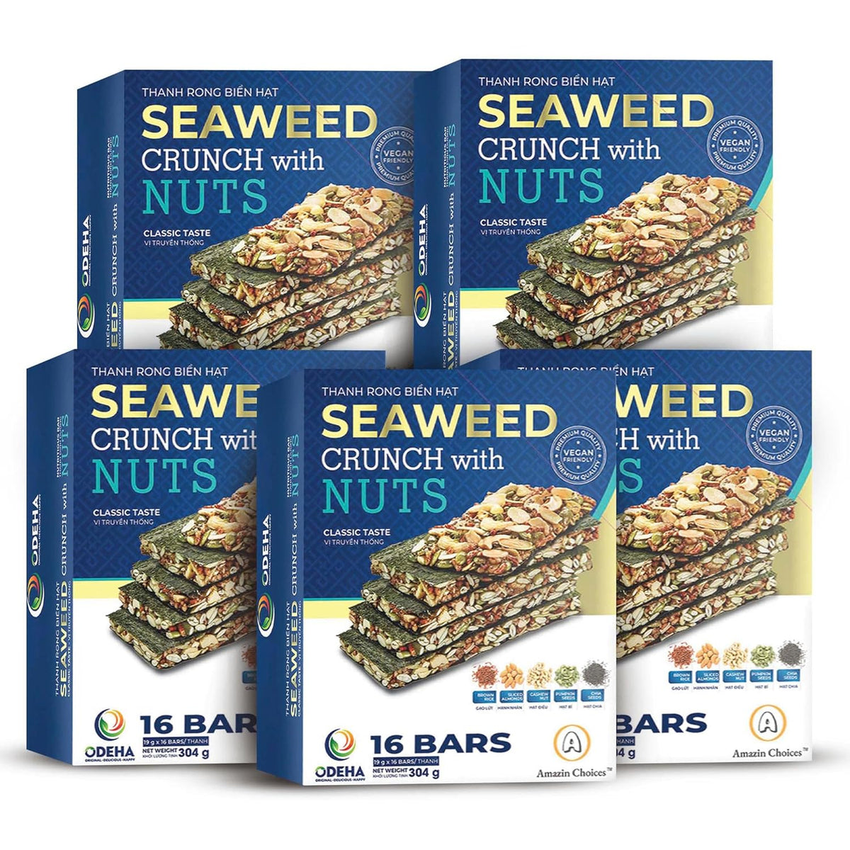 Amazin Choices Seaweed Crunch with Nuts Classic Taste, 10.7 oz., 16 ct.