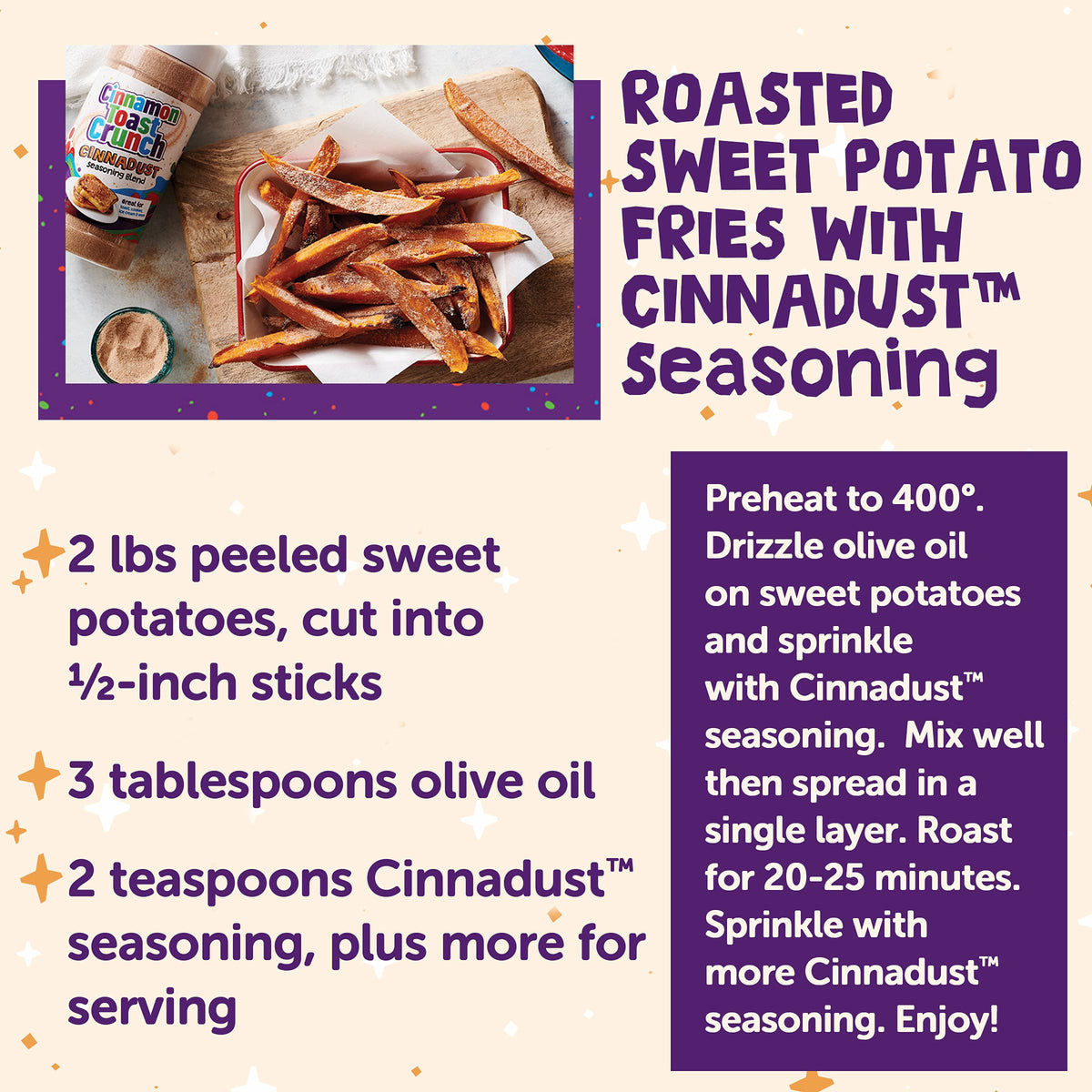Cinnamon Toast Crunch Cinnadust Seasoning, 3.5 Ounce - Flavorful Cinnamon Spice Blend for Baking and Topping