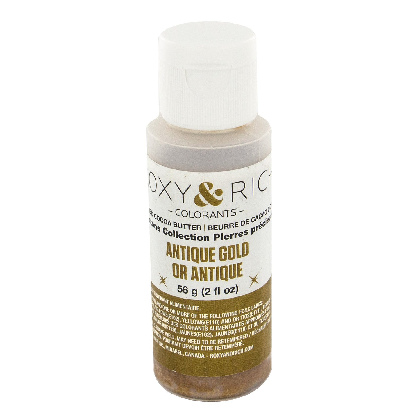 Roxy & Rich Gemstone Collection Cocoa Butter, 56 Grams Antique Gold