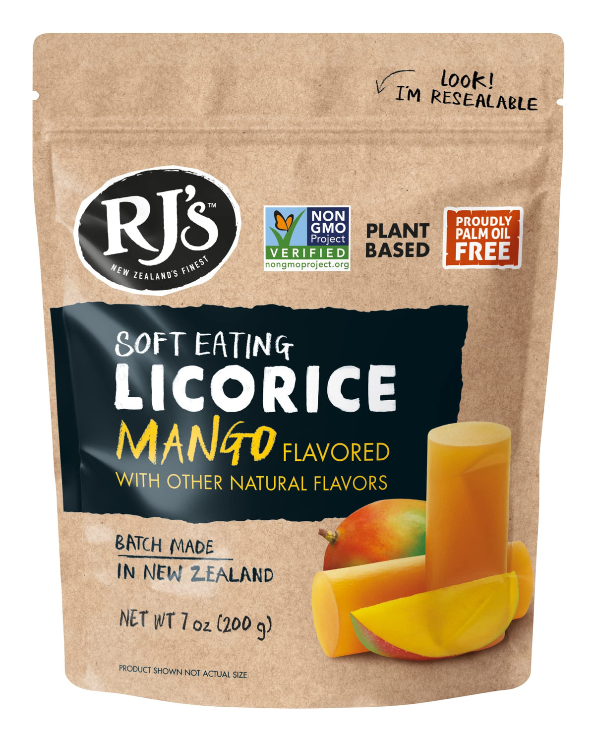 RJ's Soft Eating Licorice, Mango, 5 Count