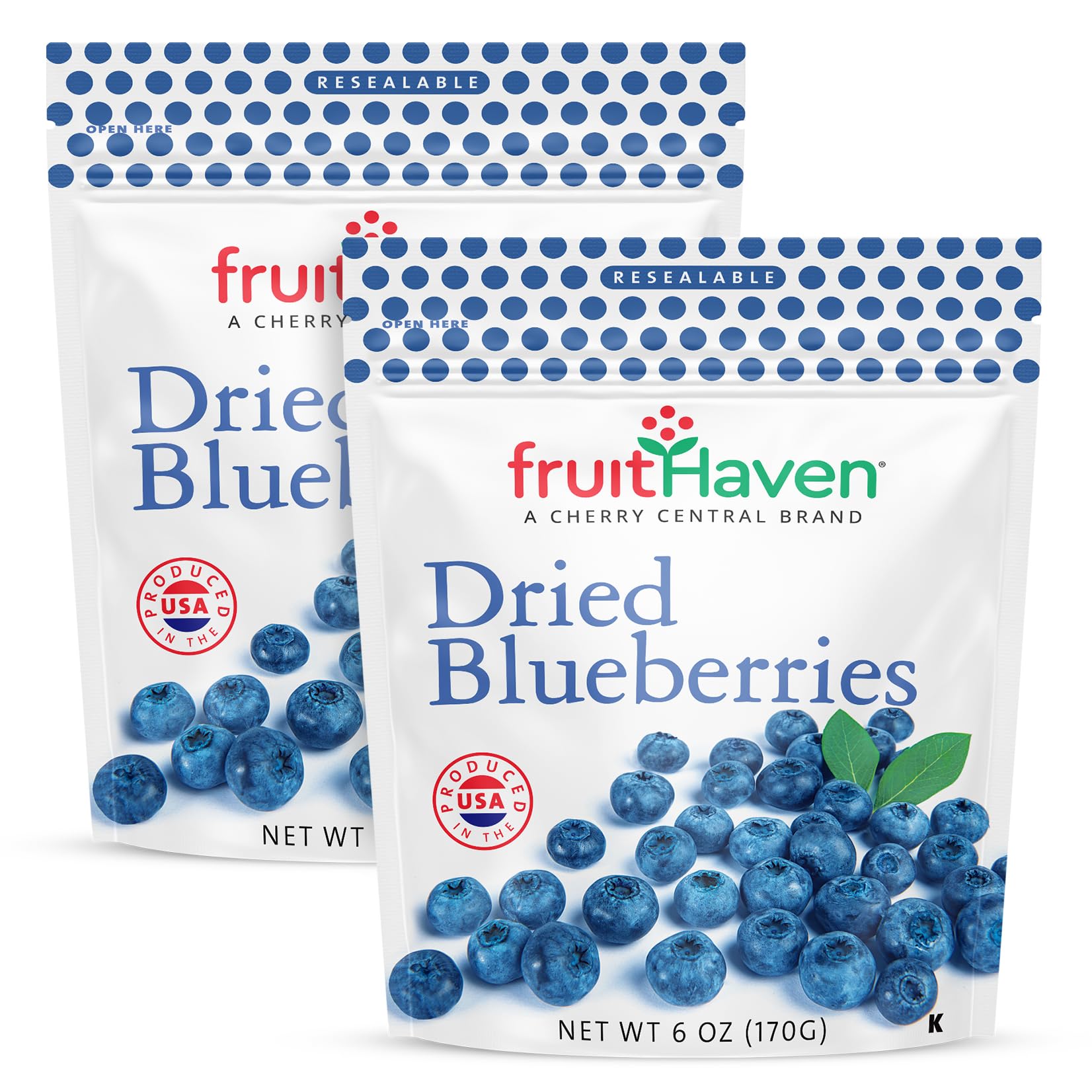 fruitHaven Dried Blueberries, All Natural,Gluten Free, No Perservatives, Good Source of Fiber, Vitamins and Minerals, Grower Own