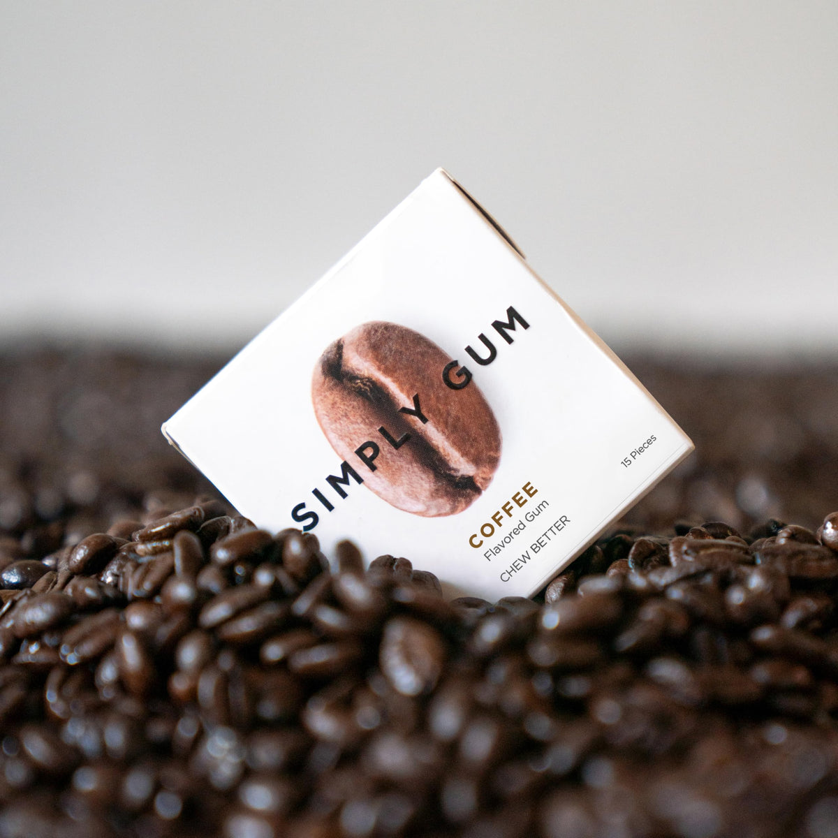 Simply Gum | Coffee | Plant- Based Chewing Gum | Pack Of 12 | Synthetic Plastic Free + Aspartame Free + Non Gmo