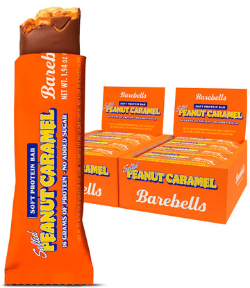 Barebells Soft Protein Bars Salted Peanut Caramel - 12 Count, Pack Of 2 - Protein Snacks With 16G Of High Protein - Chocolate Pr