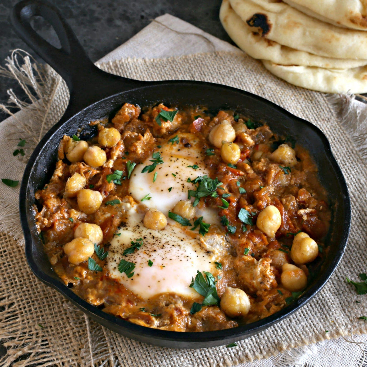 Wild Garden Ready-To-Use Marinade  Gourmet Tunisian Shakshouka Simmer Sauce  Authentic Recipe with No Additives  No Preservatives  Perfect for Eggs! 7.05oz (Pack of 6)