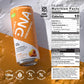 HYDRADNA Clean Performance Drink, Zero Sugar, 12 Fl Oz (Pack of 12), Orange, 120 mg Organic Caffeine, Natural Flavors
