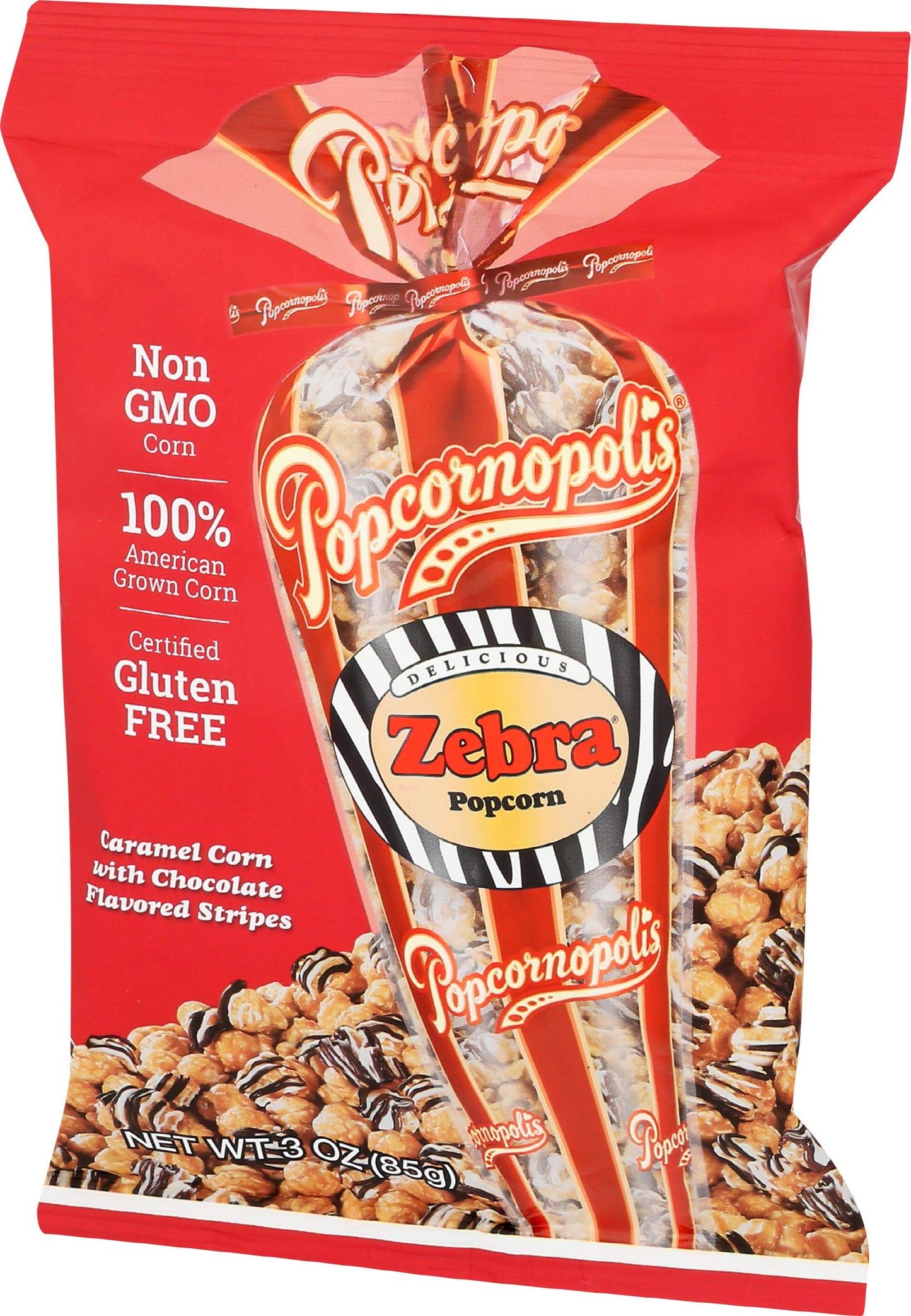 Popcornopolis Zebra Popcorn, 3 Oz