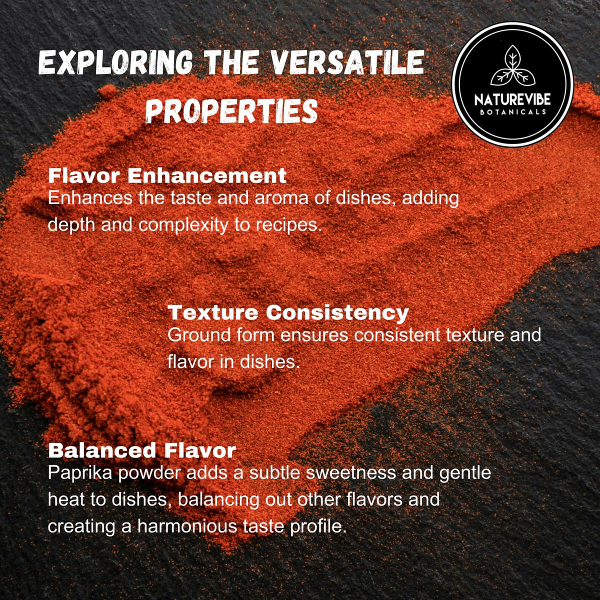 Naturevibe Botanicals Paprika Powder Ground Seasoning 2lb - Ideal for Garnishing