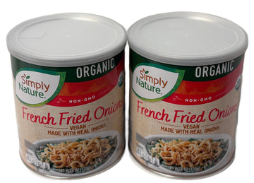 Simply Nature Organic gluten - Free Non gMO Vegan French Fried Onions (pack of 2)