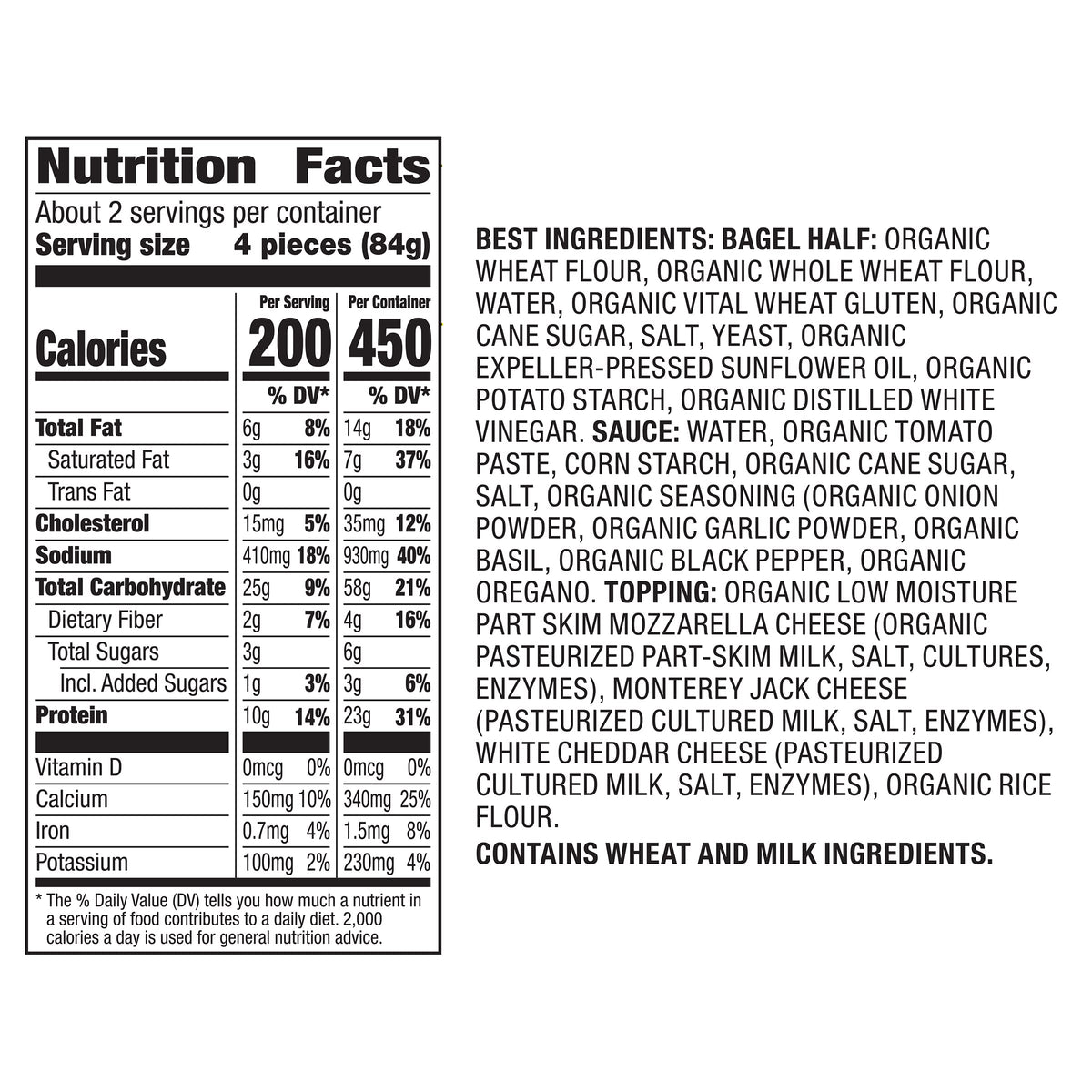 Annies Frozen Mini Pizza Bagels, Three Cheese, Snacks, 9 Ct, 6.65 oz