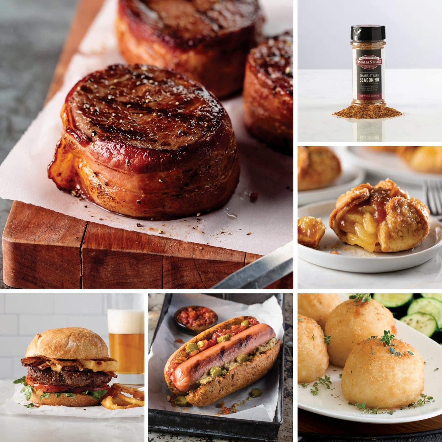 Omaha Steaks Deluxe Ribeye Gift Box (4X Bacon-Wrapped Ribeyes, 4X Omaha Steaks Burgers, 4X Gourmet Jumbo Franks, 4X Potatoes Au