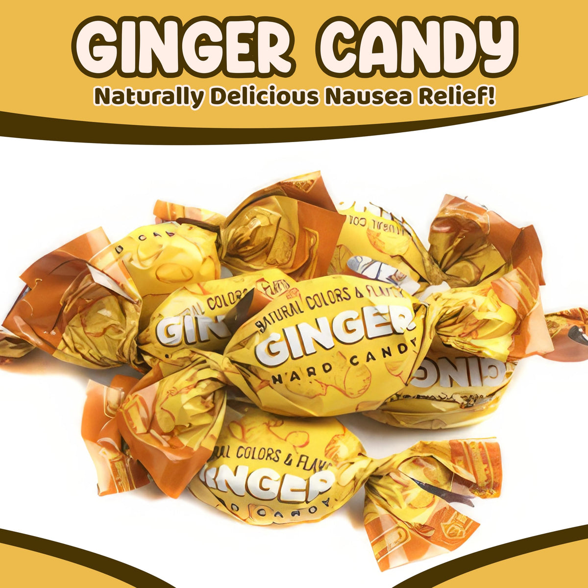 Ginger Candy For Nausea 5 Pounds Of Approx 450 Ginger Hard Candy Individually Wrapped
