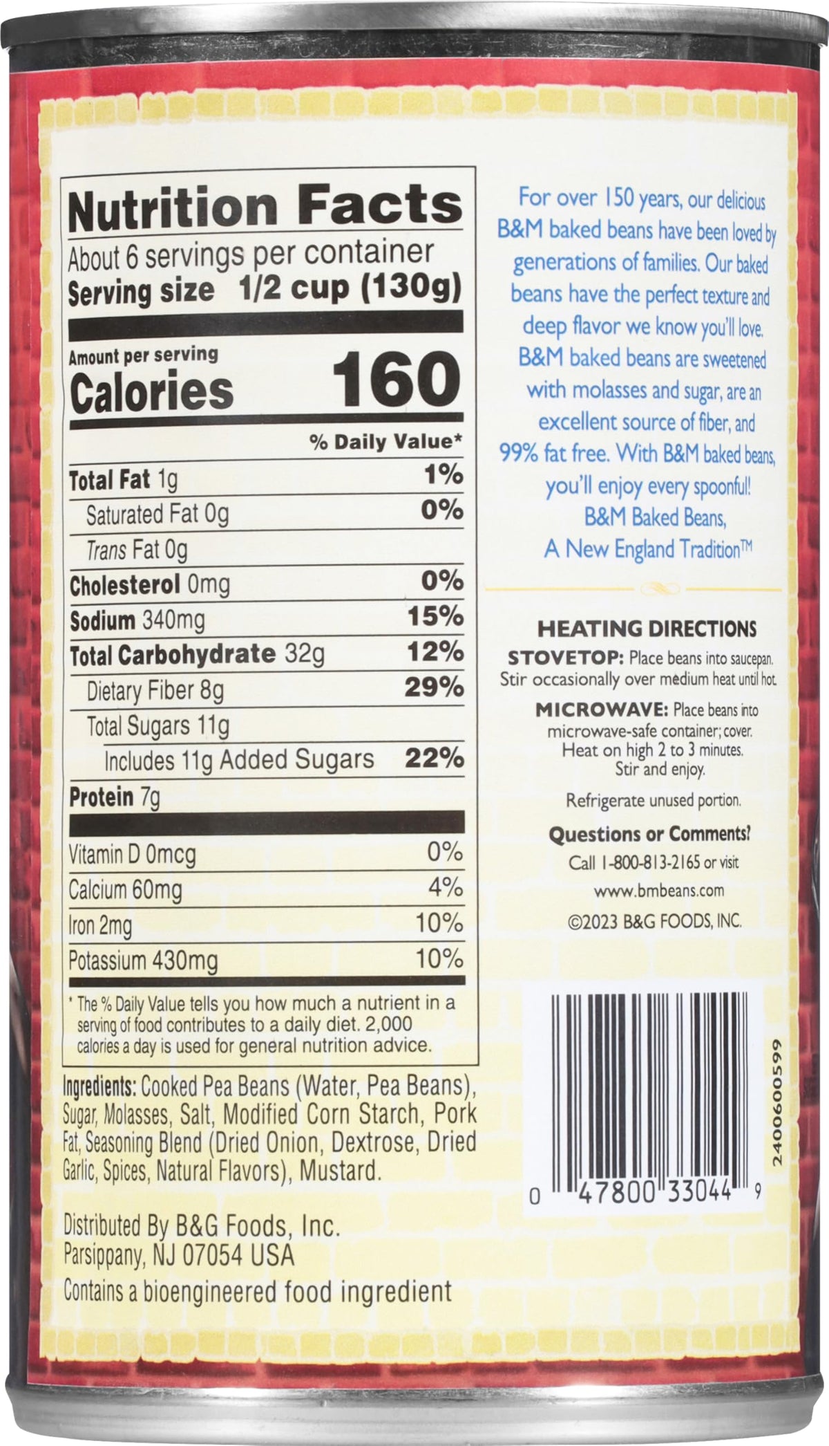 B&M Baked Beans, Original Flavor, 28 Ounce, pack of 1