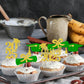 YCTHUNFISH 24 Pack Cupcake Toppers Gold Green Glitter 2025 Graduation Diplomas Grad Caps for Party Decorations