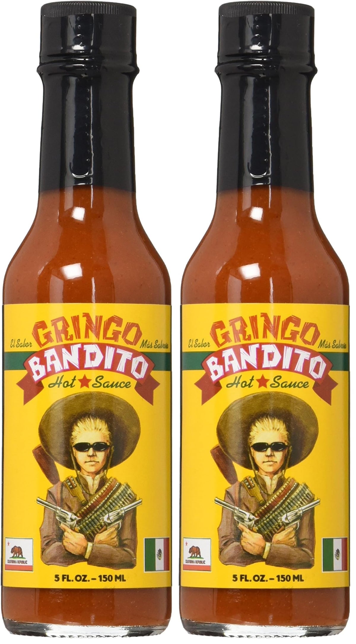 Gringo Bandito Hot Sauce, 5 fl oz (Pack of 2)