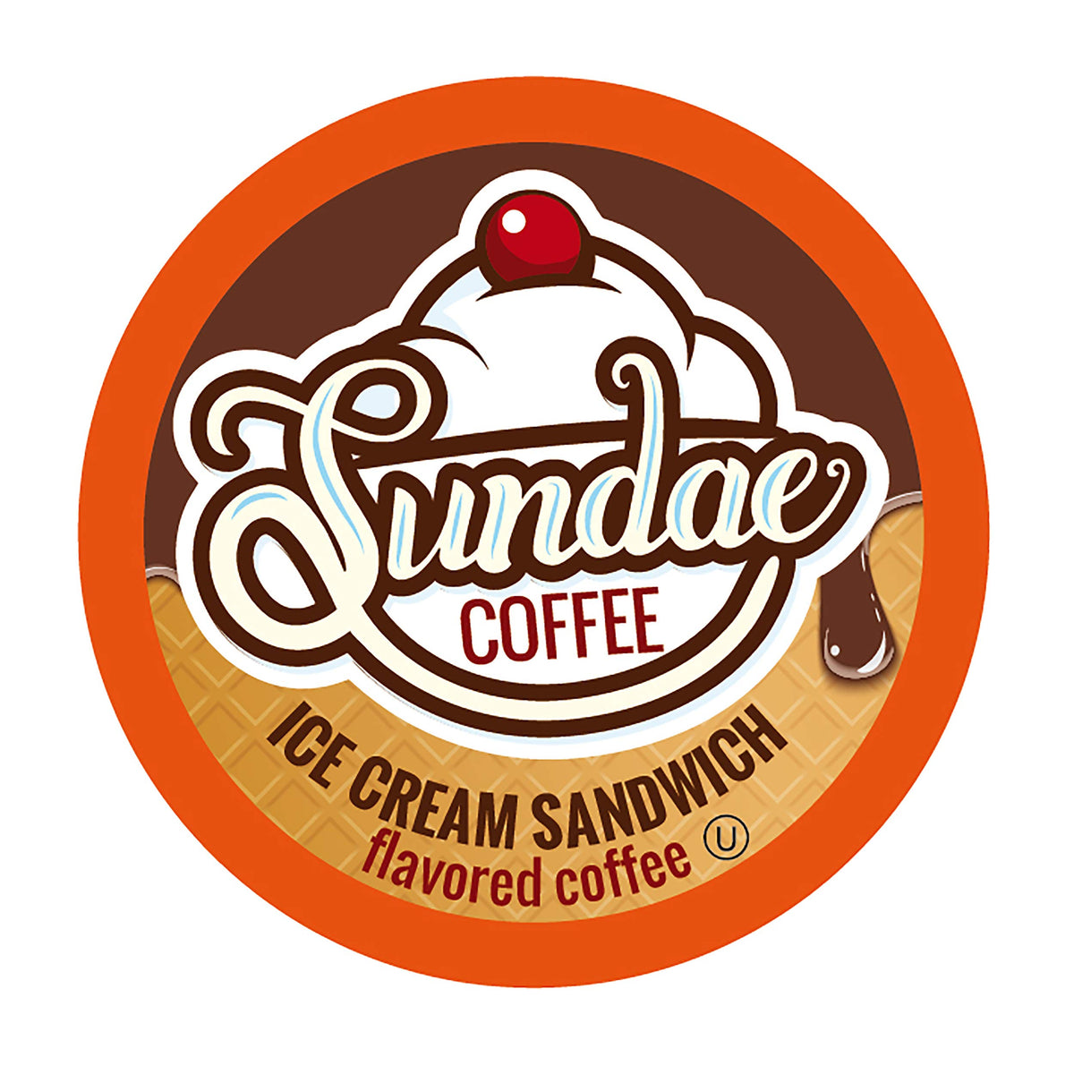 Sundae Ice Cream Flavored Coffee Pods, Compatible with 2.0 Keurig K-Cup Brewer, (Ice Cream Sandwich) 48 Count