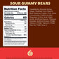 Sour Neon Gummy Bears Candy, Assorted Fruit Flavors, 2-Pound Bag