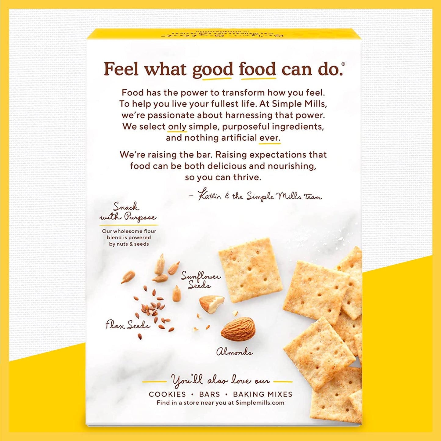 Simple Mills Almond Flour Crackers, Family Size, Rosemary & Sea Salt - Gluten Free, Vegan, Healthy Snacks, 7 Ounce (Pack of 2)