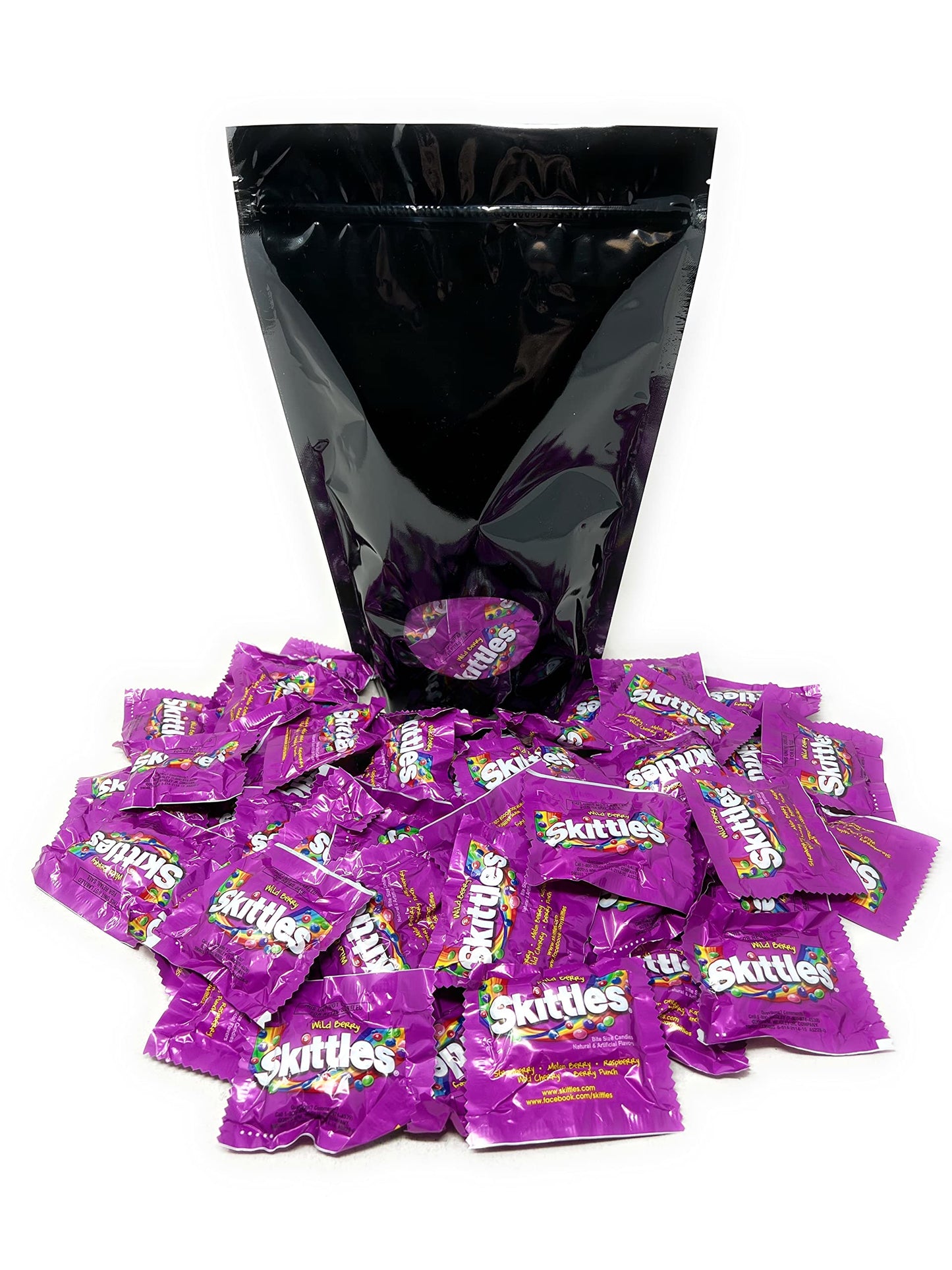 Assortit X Skittles Collab Wild Berry Fun Size Bulk Party Pack, 125+ Individually Wrapped, Bite Size Mini Packs In Bag 5 Lb(80 Oz)