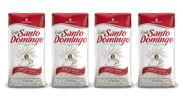 Caf   Santo Domingo, 16 Oz Bag, Ground Coffee, Medium Roast - Product From The Dominican Republic (Pack Of 4)
