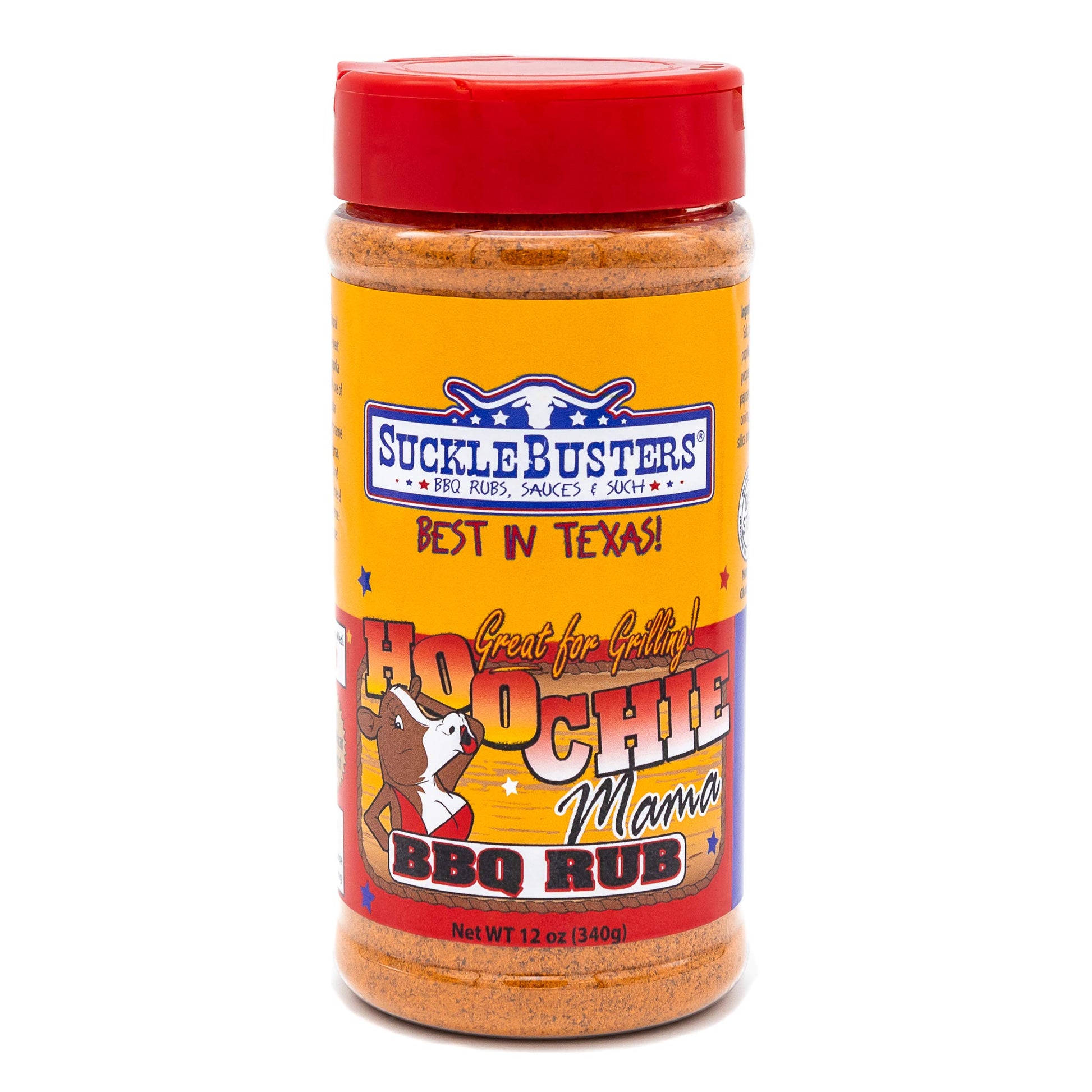 SuckleBusters Hoochie Mama: Award-Winning Sweet, Hot, Smoky BBQ Rub for Beef, Pork, Chicken, Fish, Lamb and Vegetables, Gluten-F