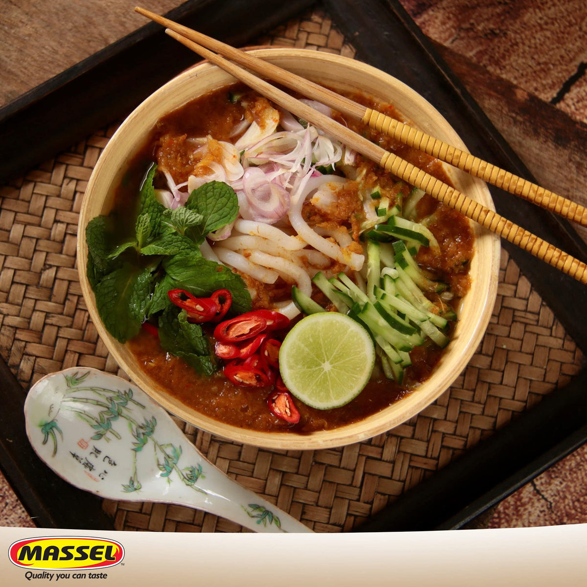 Massel Instant Laksa Bouillon Broth Cubes - No MSG, Gluten-Free Soup Base - 1 Pack (1 x 105g)