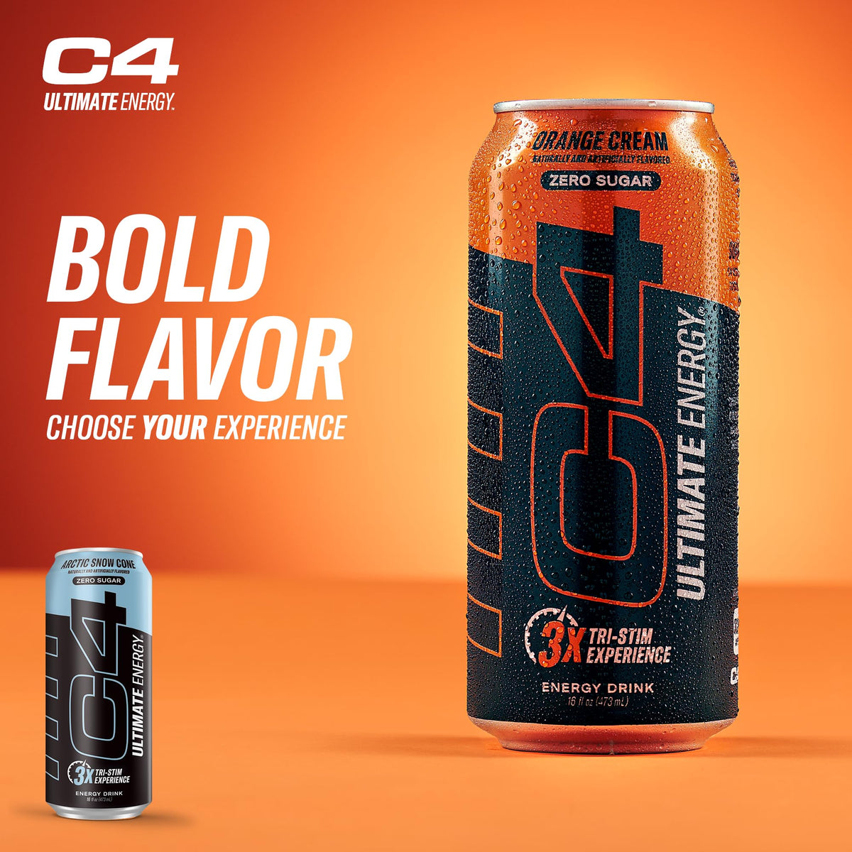 Cellucor C4 Ultimate Sugar Free Energy Drink | Arctic Snow Cone | 16 Fl Oz (Pack of 12) | Model 110331